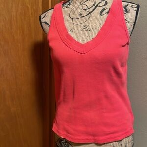 Chico's Bright Coral V-Neck Tank